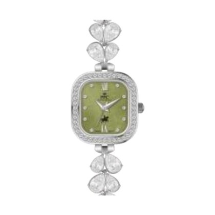 Paris Polo Club PPC-FE13-SL-GN Green Dial Sparkling Crystal Bracelet Women Watch